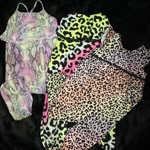 PixieLane Jumpsuit BUNDLE! 3 Colorful Animal Print Bodysuits